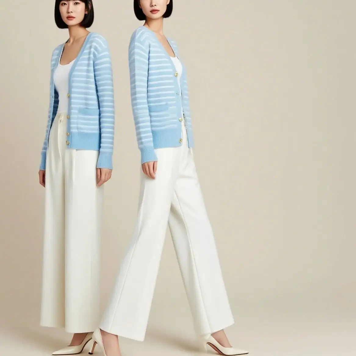 

Autumn And Winter New Fashion Women's Classic High-Quality Socialite Style Round Neck Long Sleeved Top Knitted Cardigan Jacket