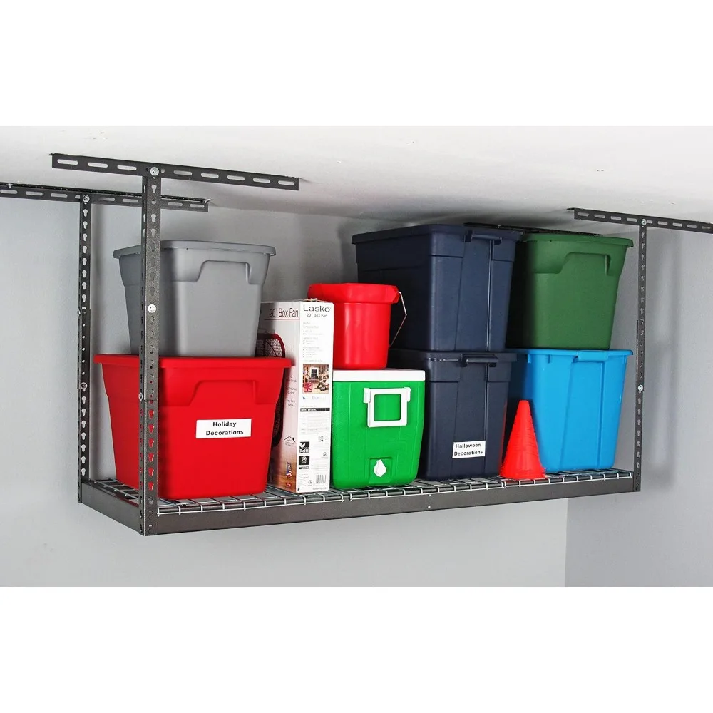 رف تخزين المرآب العلوي 2 × 6 رف سقف لرفوف المرآب والتنظيم والتخزين والتخزين المعلق القابل للتعديل