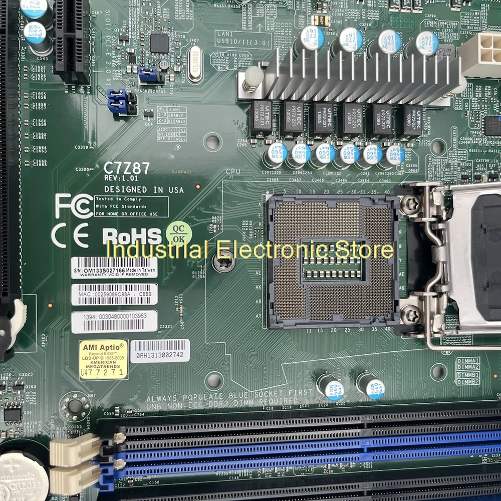 

C7Z87 Workstation Motherboard 4th Generation i3 i5 i7 Series LGA1150 DDR3 PCI-E 3.0 SATA3