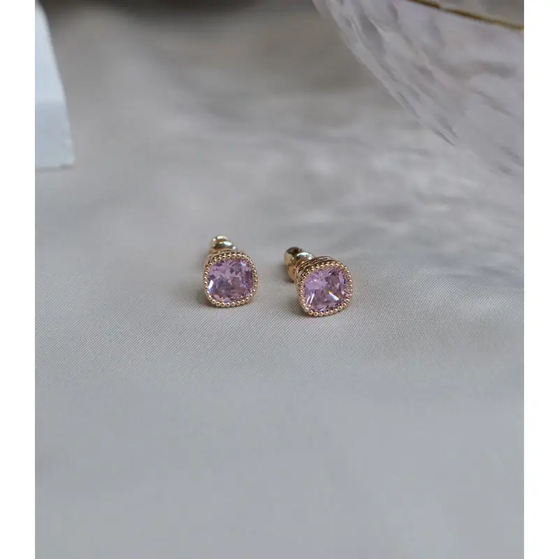 ラウンドピンクトルマリンフープピアス,ファッショナブルなイヤリング,925シルバー,ジェムストーン,ラグジュアリー,0.5CT