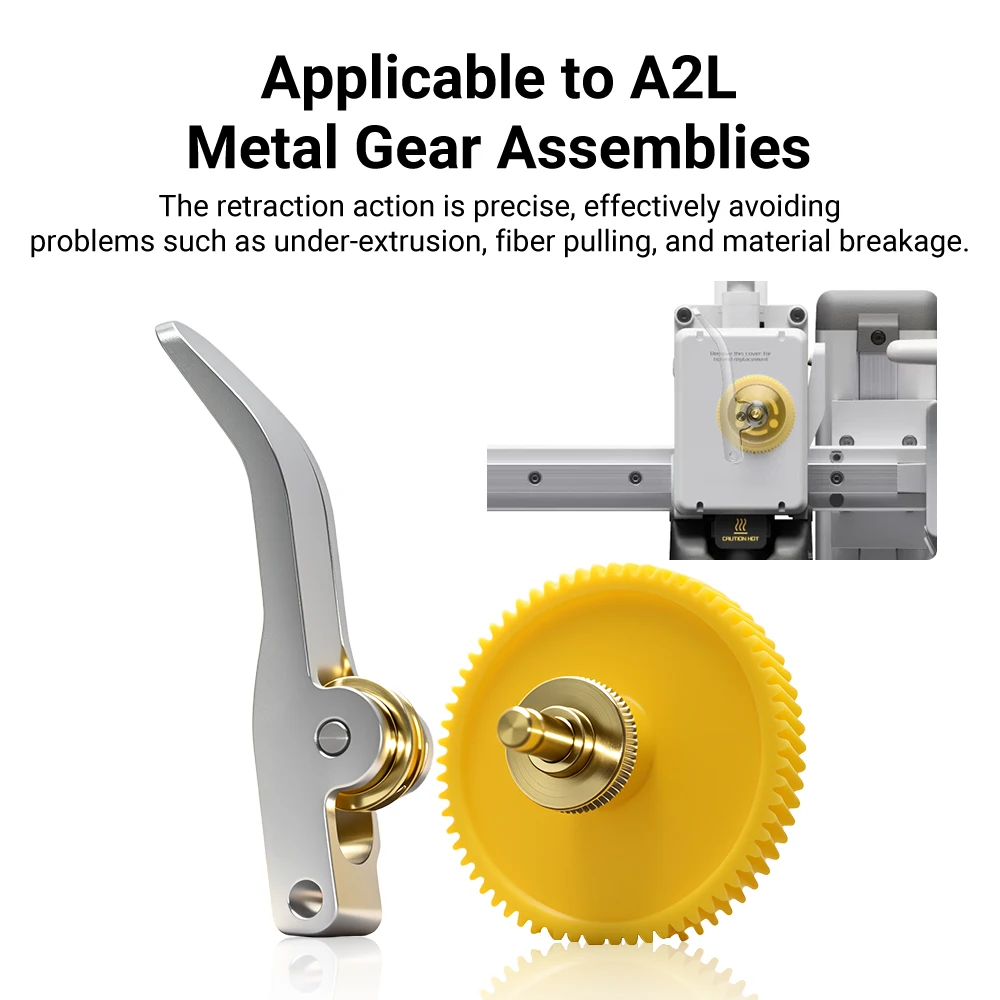 Bamboo A2L Extruder Gear Assembly Precision Hardened Steel Driven Gear For Bamboo lab A2L 3D Printer Parts Replacement