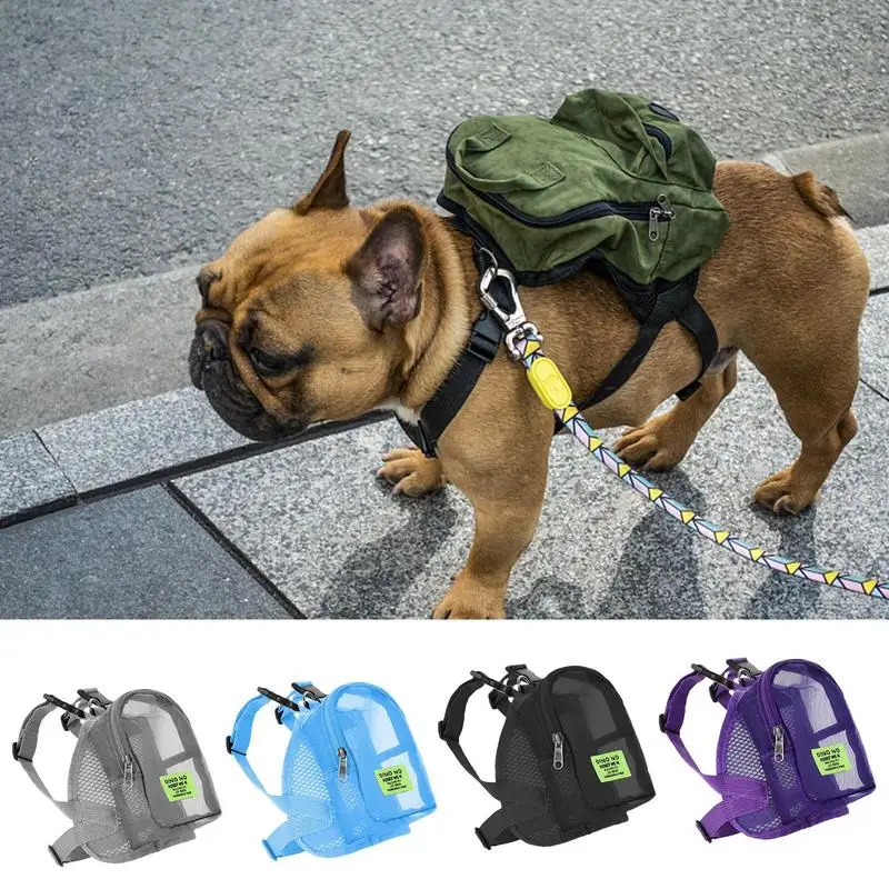 Cats Dogs Backpack Outdoor Travel Products Poop Bag Dispenser For Dogs French Bulldog Pet Backpack Breathable Mesh Dog Accessory