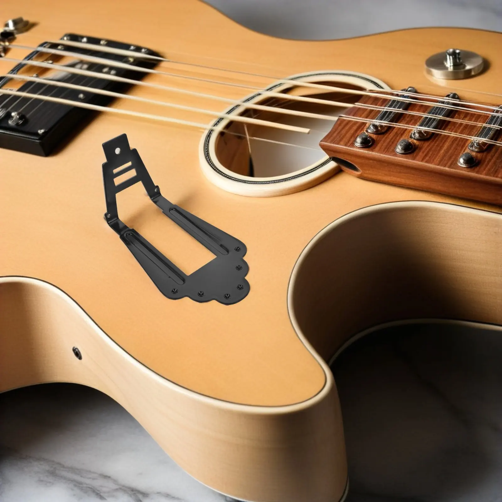 

6-струнный гитарный тейлпикс-бридж (хардтейл) из черного металла для электрогитары, запчасть для ремонта и улучшения стабильности настройки