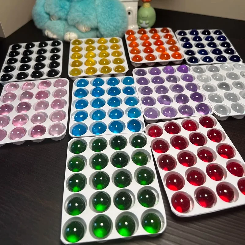 10/20pcs Solid Color Glass Balls Diameter 15mm Transparent Marbles High Precision Anti Boiling Ball Fish Tank Balls