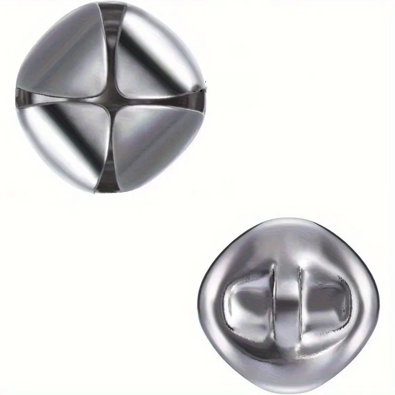Cross Shape Design 8mm Jingle Bell Charms, 120 pcs, Wedding Decoration, Small Delicate Size for Pet Collar Charm, Silver