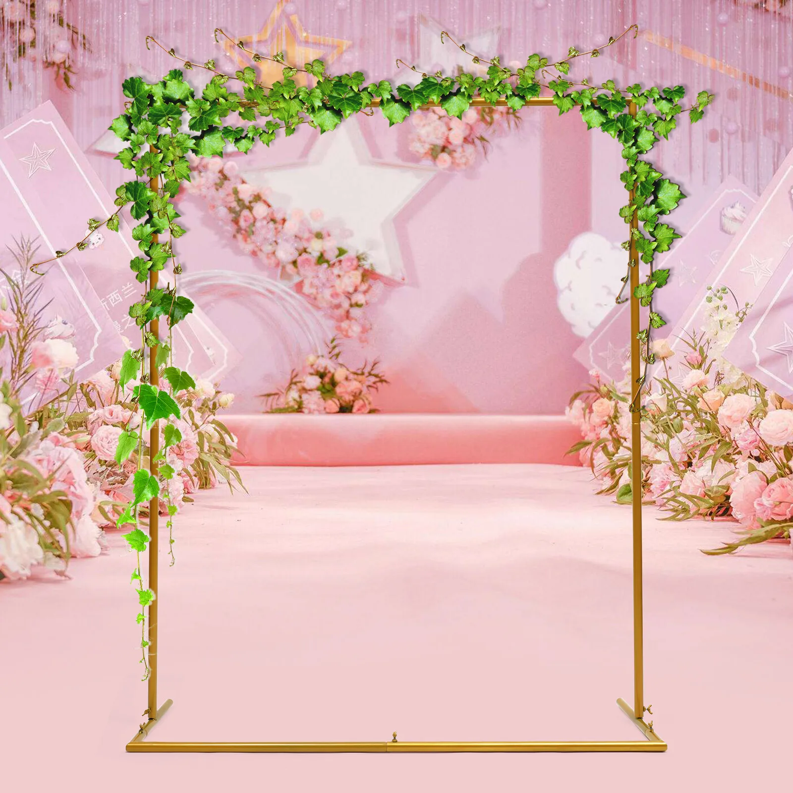 Rectangle Wedding Decorative Arch Frame Backdrop Balloon Flower Stand for Party