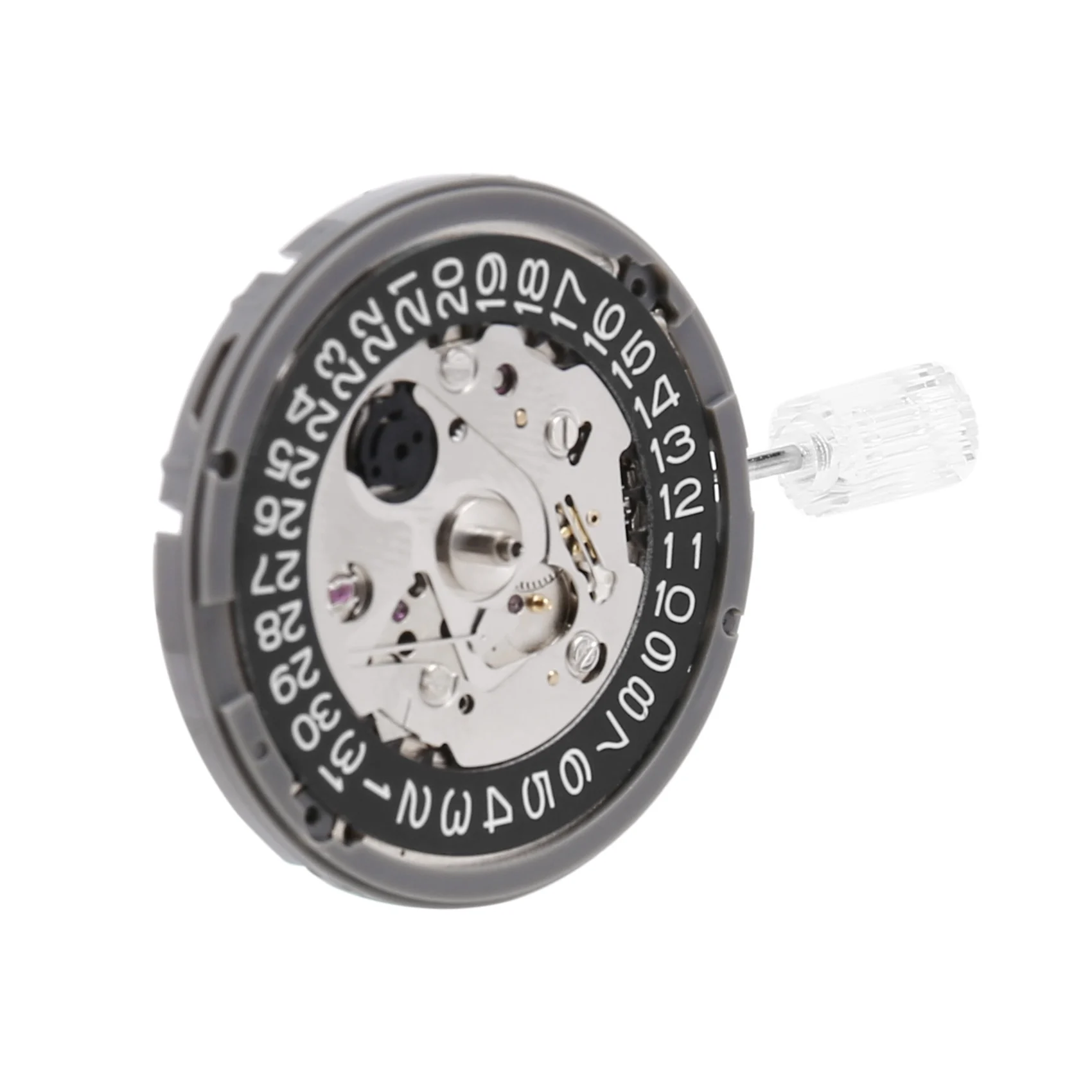 ABLG & For Japan NH35A Mechanical Watch Movement 24 Jewels NH35 Automatic Mechanism 3.8 O'Clock Black