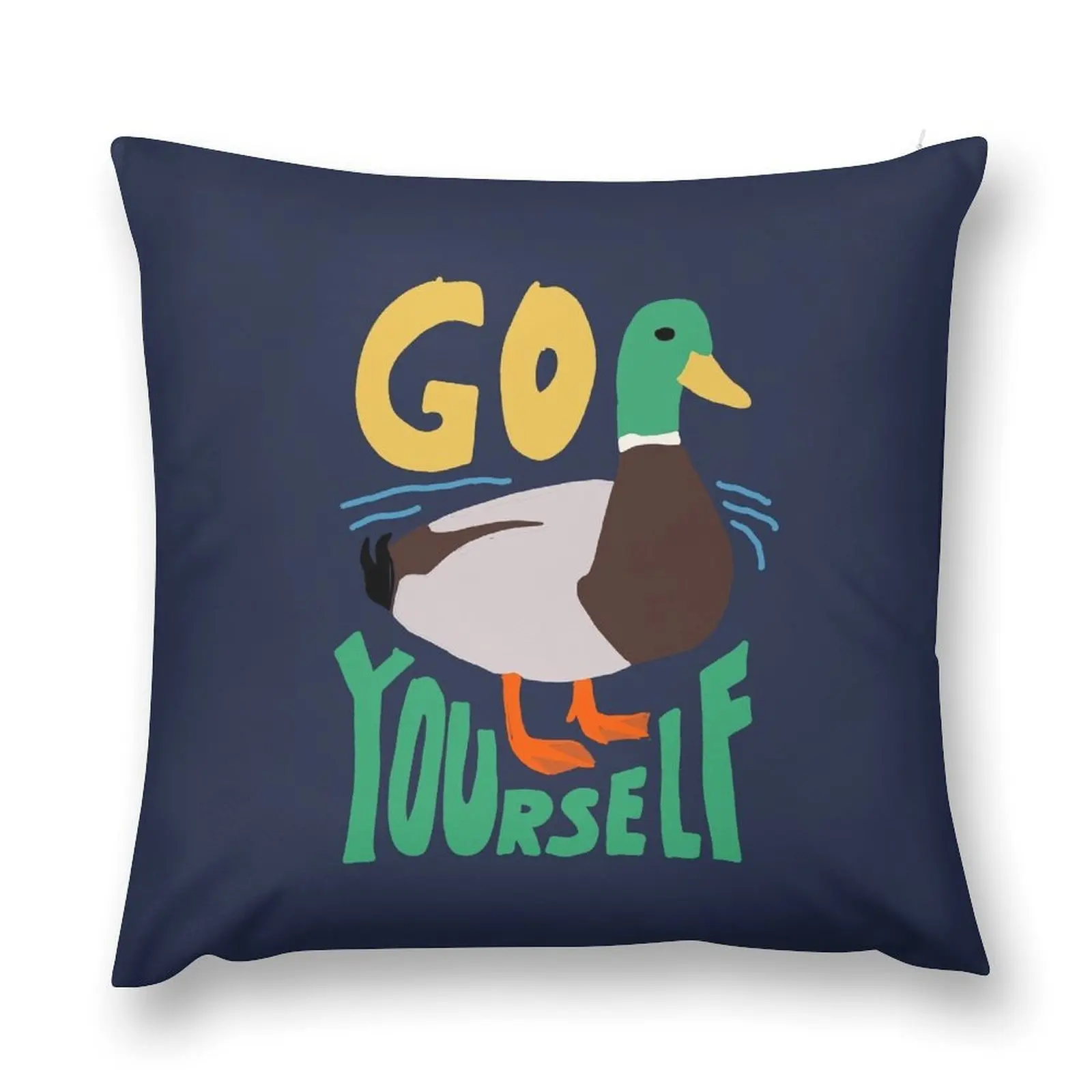 

Go Duck Yourself Throw Pillow Sitting Cushion christmas decorations for home 2025 pillow