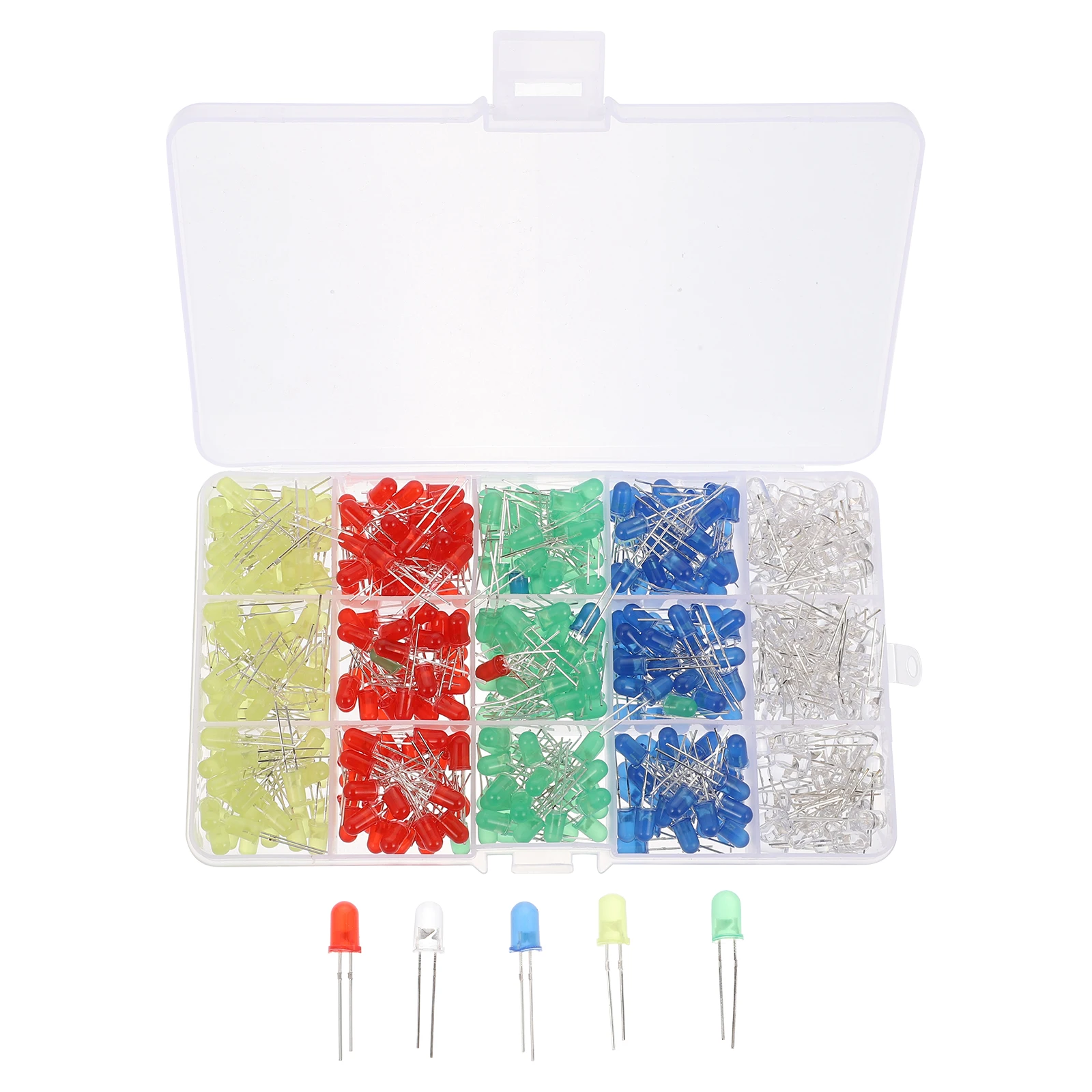 

LED Lamp Beads Bright Diode Lights 5 Colors Lightweight Premium Material Electrical DIY Projects Easy Install Remove Long
