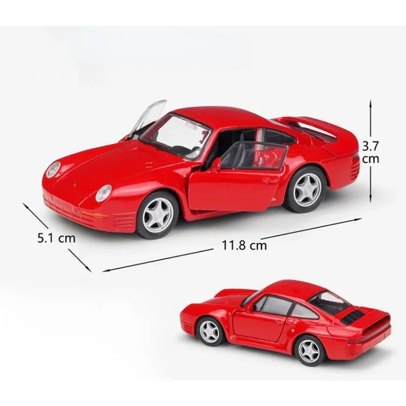 WELLY 1:36 포르쉐 959 풀백 자동차 모델 자동차 시뮬레이터, 클래식 금속 다이캐스트 합금 스포츠 장난감 자동차, 어린이 컬렉션 B170