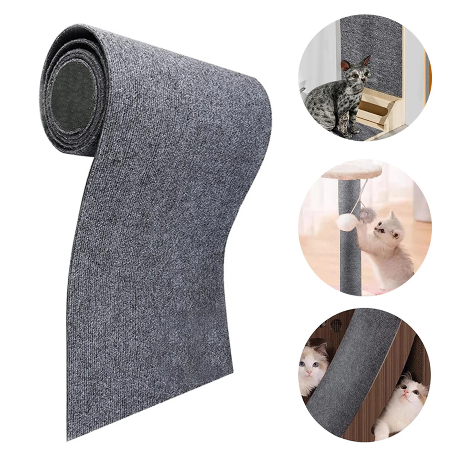 Trimmable Self-adhesive Carpet Cats Scratch BoardWall Anti Cat Scratch Sofa DIY Cats Scratch Board Sofa Protection Paws Sharpen