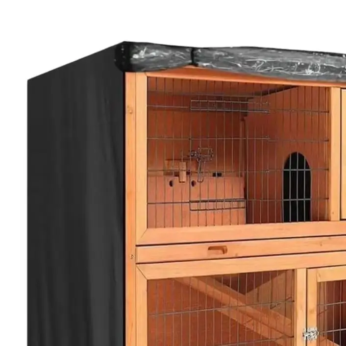 

Rabbit Hutch Cover Waterproof Oxford Cloth With Transparent Window For Small Animal Cage Protection Outdoor Furniture Covers