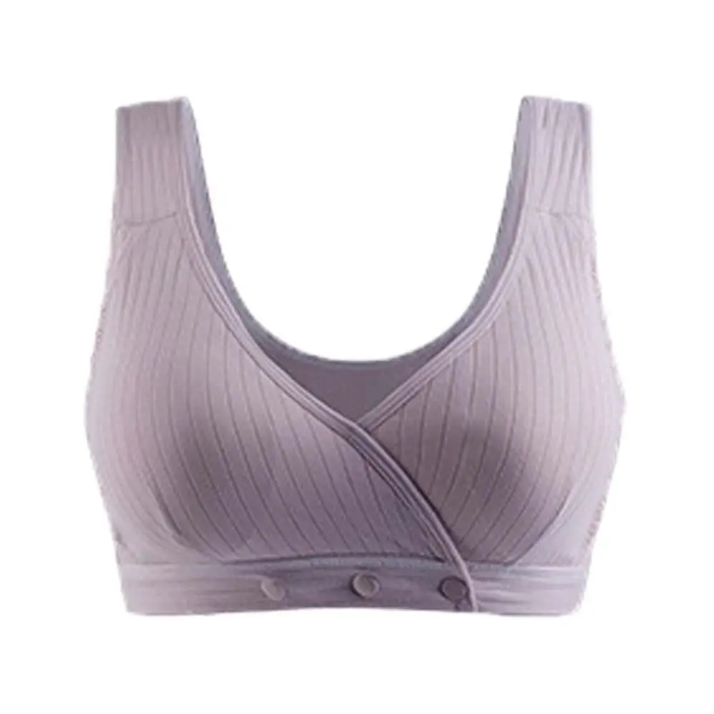 Push Up Mother's Wireless Bra Cotton Large Size Maternity Nursing Bras Gathered Breasts Lingerie Mid-aged Elderly Brassiere