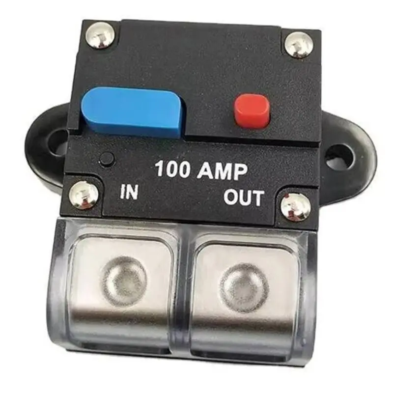 AB56-Auto Car Marine Boat Bike Stereo Audio 100A Waterproof Circuit Breaker Trolling Motor Inverter Inline Fuse Holders