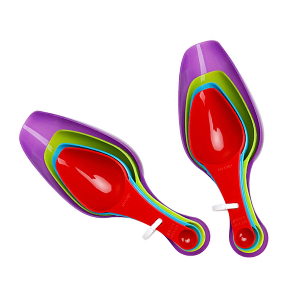 

2 set Measuring Set Double Cooking Measuring Spoon Headed Scale Spoons Kitchen Tools Baking Cooking Utensils R om Color