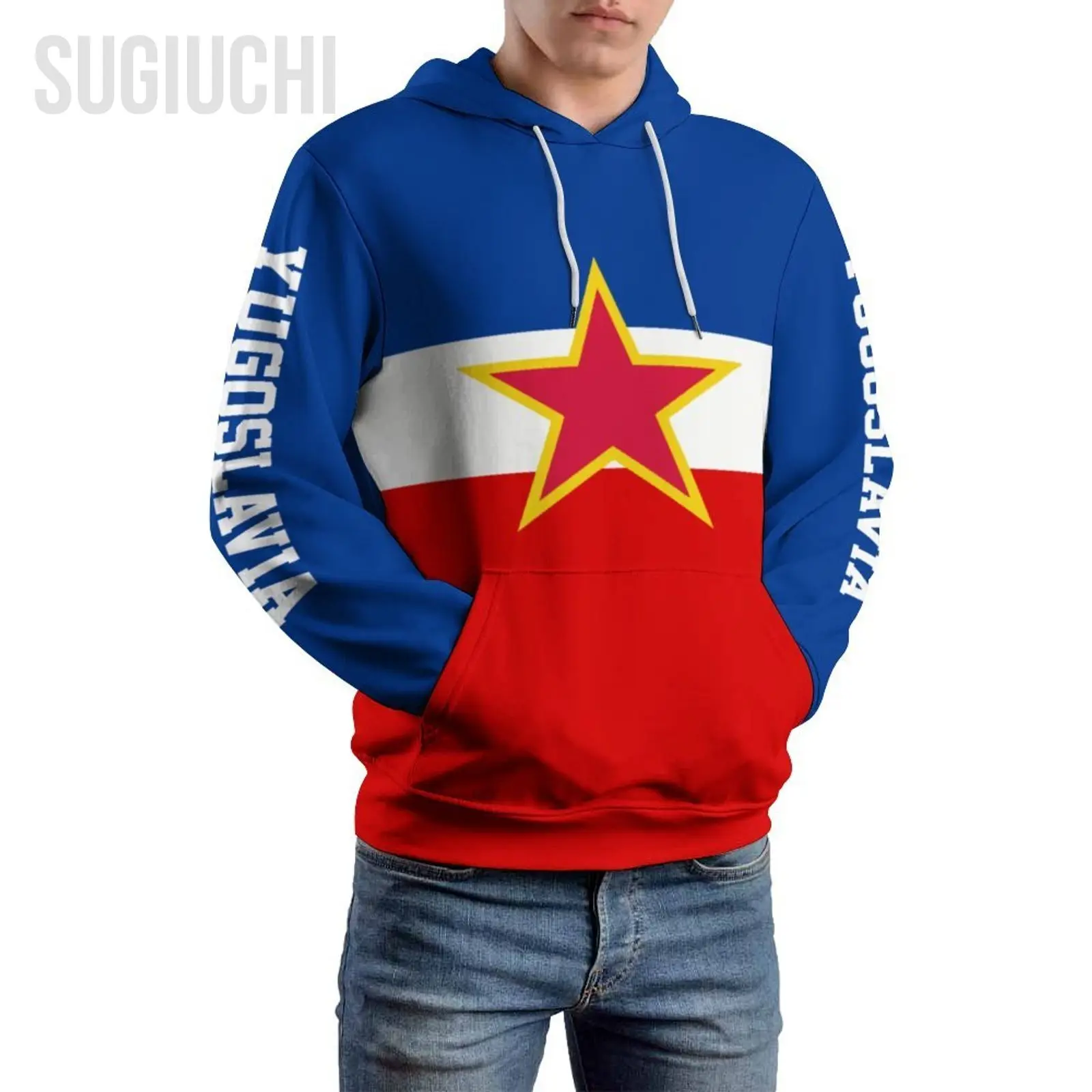 Unisex 3D Hoodie Yugoslavia Flag Men Women Polyester Harajuku Sweatshirt Pullover Hoodies Casual Cool