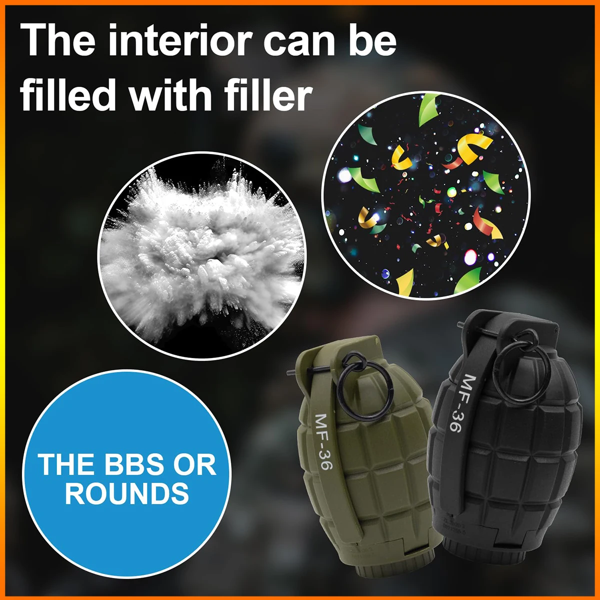 エアソフト戦術グレネード プラスチック製 CSバトルゲームおもちゃ ダミー手榴弾モデル プルリングおもちゃ 14歳以上向け コスプレ 新年ギフト