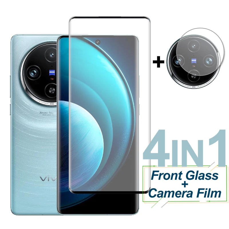 For ViVo X100 Pro Glass Screen Protector Full Cover Tempered Glass On ViVo X100 Protective Phone Camera Lens Film ViVo X100 Pro