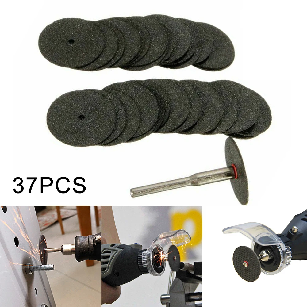 

36pcs/Set 24mm Resin Cutting Wheel Cutting Disc With Connecting Rod For All Rotating Tools With 3.1mm Mandrel Smooth Fine Cut