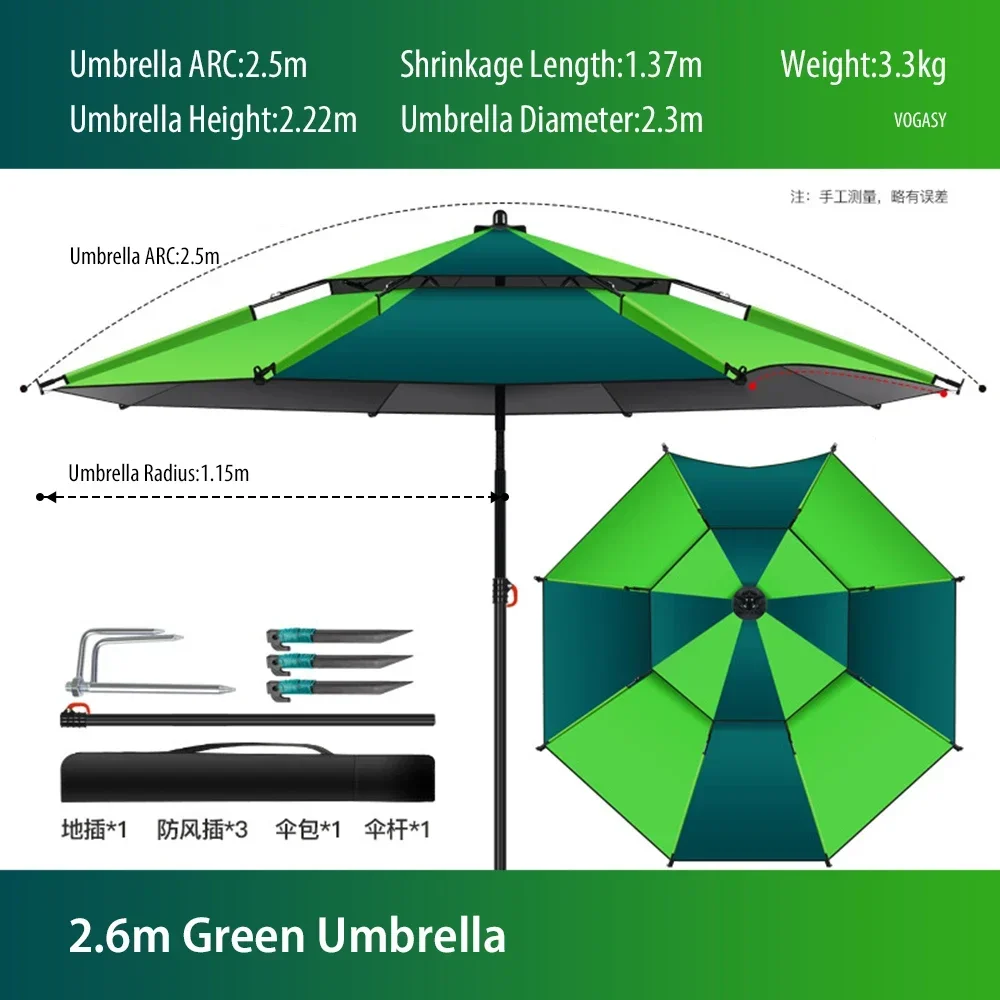 Outdoor Beach Camping Fishing Umbrella Fold Sun Protection Anti UV Sunshade Umbrella Pool Waterproof Awning Rain Patio Umbrella