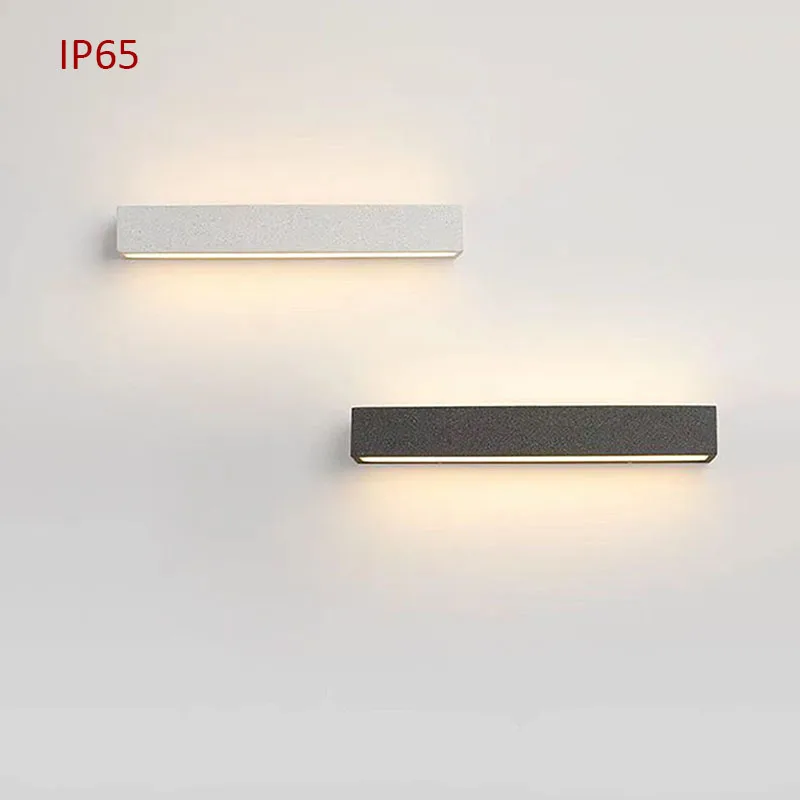 

Modern Black White Rectangular Outdoor Light Industrial Style Cement Wall Decoration Lamp Corridor Waterproof Led Lighting