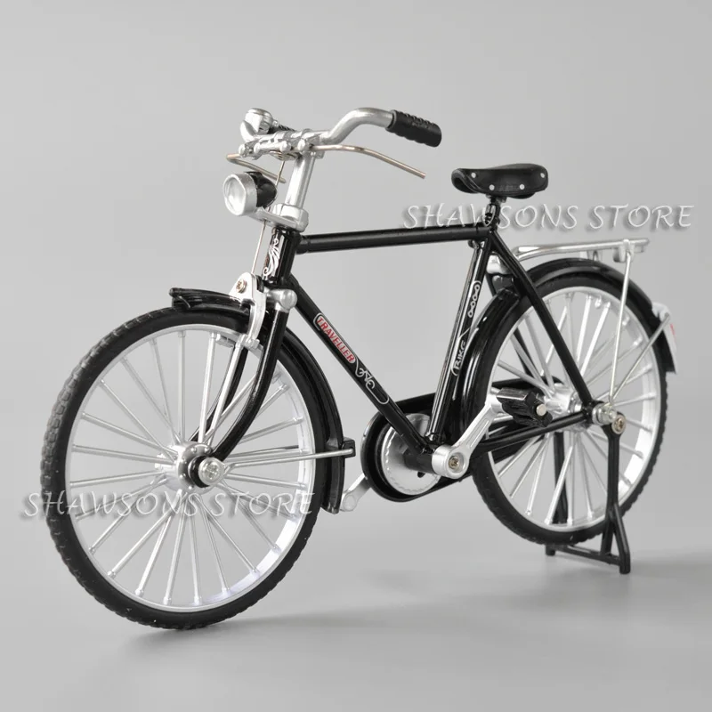 Escala 1:10 modelo de metal fundido retrô bicicleta brinquedos vintage urbano cidade bicicleta réplica em miniatura masculina colecionável