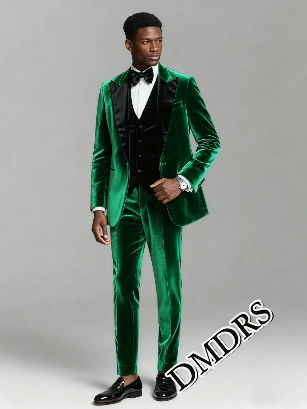 

DMDRS Popular Velvet Men's Suit High-Quality Men's 3PCS Suit Set Classic Men's Office Clothing Suitable For Grooms And Hosts'