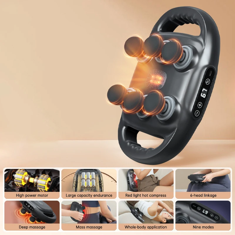 6 High Frequency High Quality Massage Gun Deep Tissue Vibration Body Muscle Massage Gun Hot