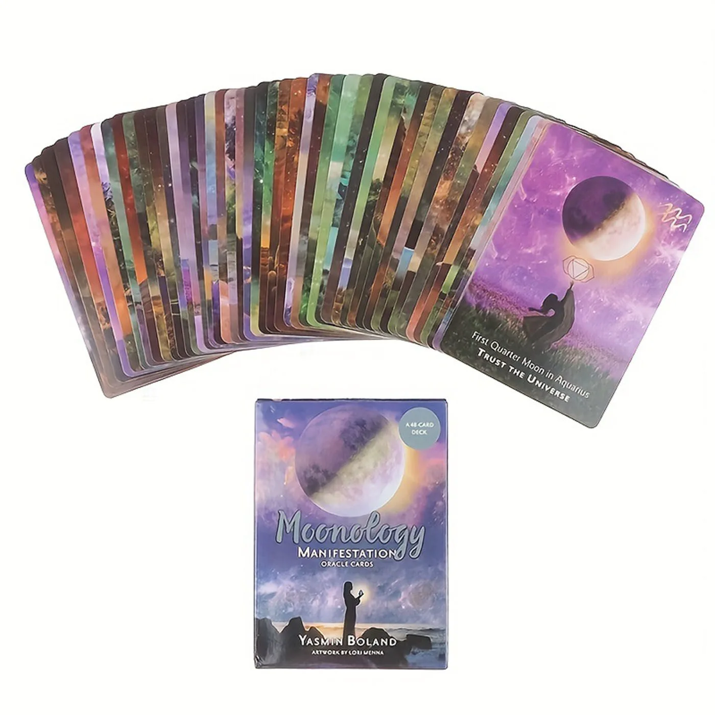 New Magic Moon Oracle Cards Divination Deck English Versions Edition Moonology Manifestation Board Playing Table Games For Party