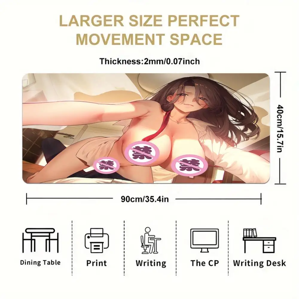Sexy Anime Mouse Pad Girl Mouse Pad Big Breast Anime Mouse Pad Hip Computer Large Gaming Carpet Cute Table Mat Beautiful