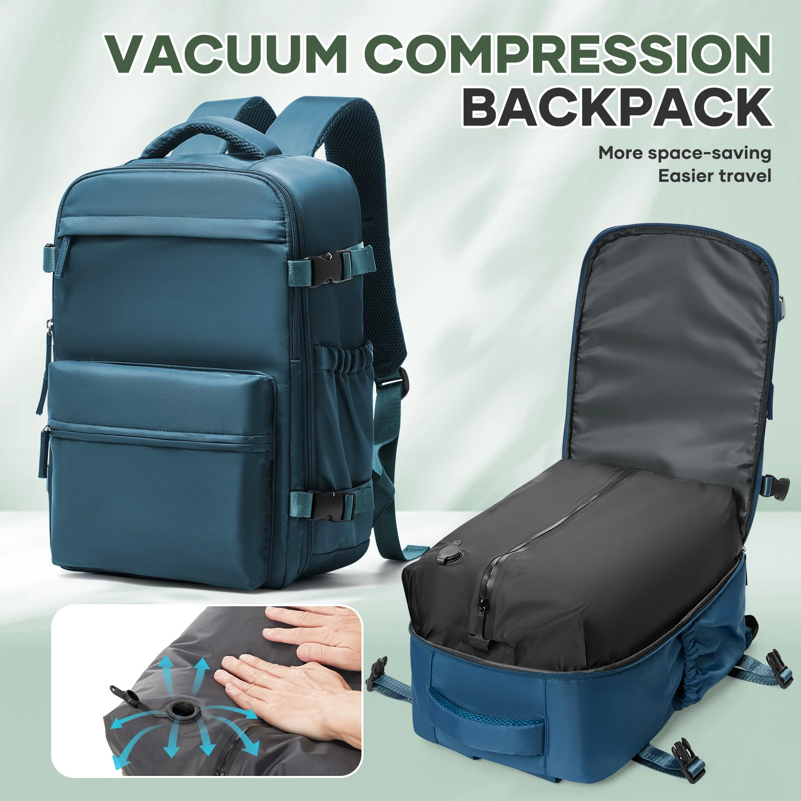 

Backpack for Men Carry-on Luggage Aircraft, Backpack Hiking Backpack for Women Air Vacuum compression Travel Backpack 42x29x15cm