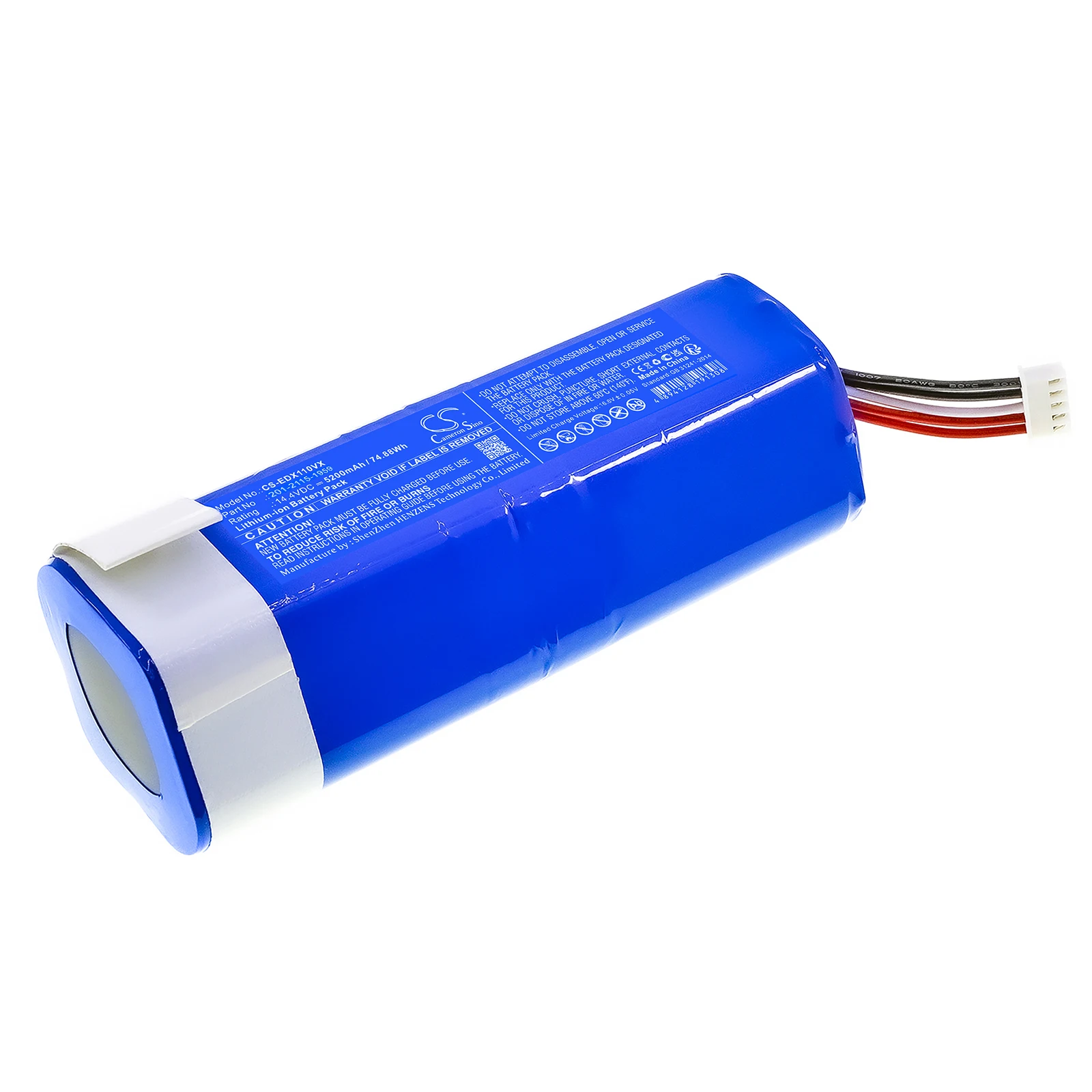 CS Replacement Battery for Ecovacs Deebot OZMO N8,Deebot T5 Power,Deebot T10,Deebot T10 Pl PN:201-2010-3104 5200mAh / 74.88Wh
