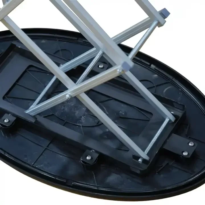 Telescopic Automatic Pop-up Table Tension Fabric Pop-up Podium Booth Counter with Light Emitting Diode Light