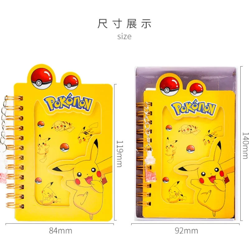 Pokemon Pikachu Coil Book Cute Anime Cartoon Pikachu Carry-on Notebook Diary Stationery Office and Study Supplies Holiday Gifts