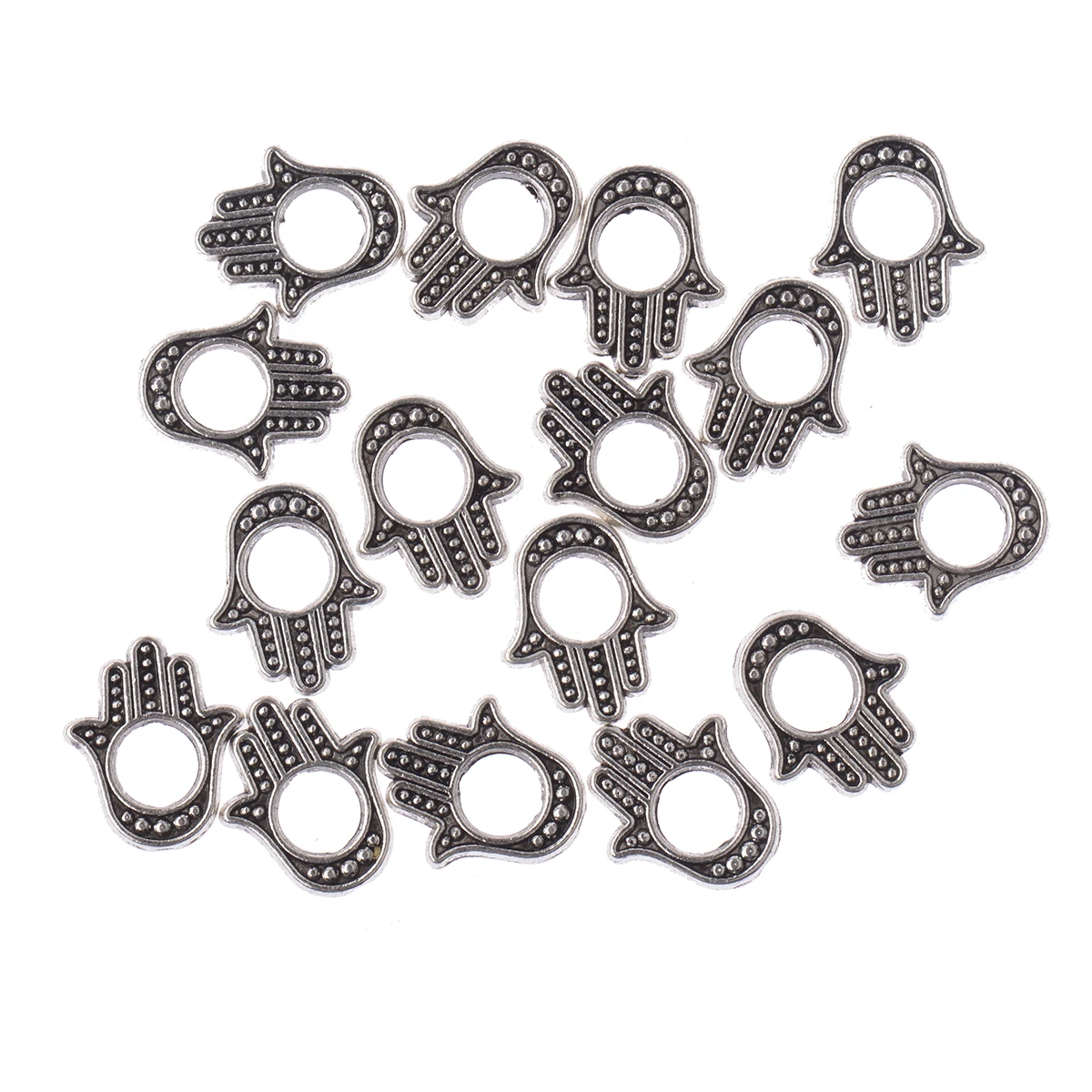 Fatima Hamsa – breloques en perles creuses pour fabrication de Bracelets et de colliers faits à la main, 20 pièces