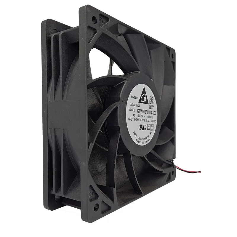 

IP54 High Speed AC Computer Cooling Fan 120mm 12cm New Delta GTW012FU804-U00 AC 100-230V 11W 12038 120X120X38mm 4200RPM 145CFM