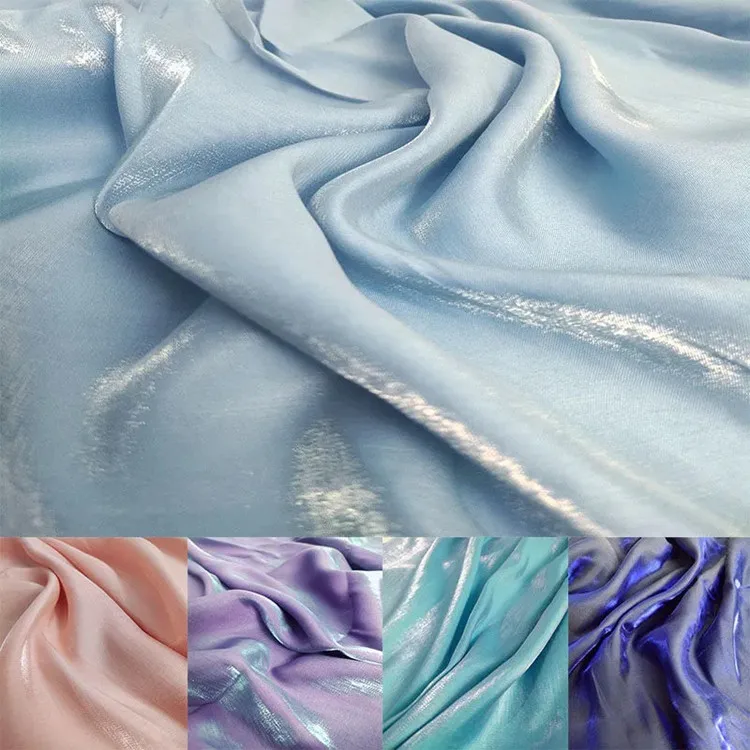 

Gradient color fabric for Hanfu, shirt and evening dress background fabric, glass silk satin DIY designer fabric
