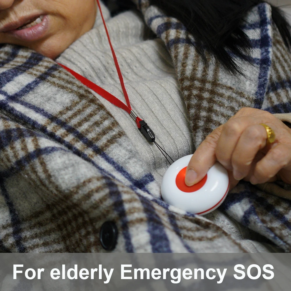 Topvico SOS Emergency Elderly Panic Button Required Work With Tuya Smart Life Or Rf433 mhz Hugs For Home Security System