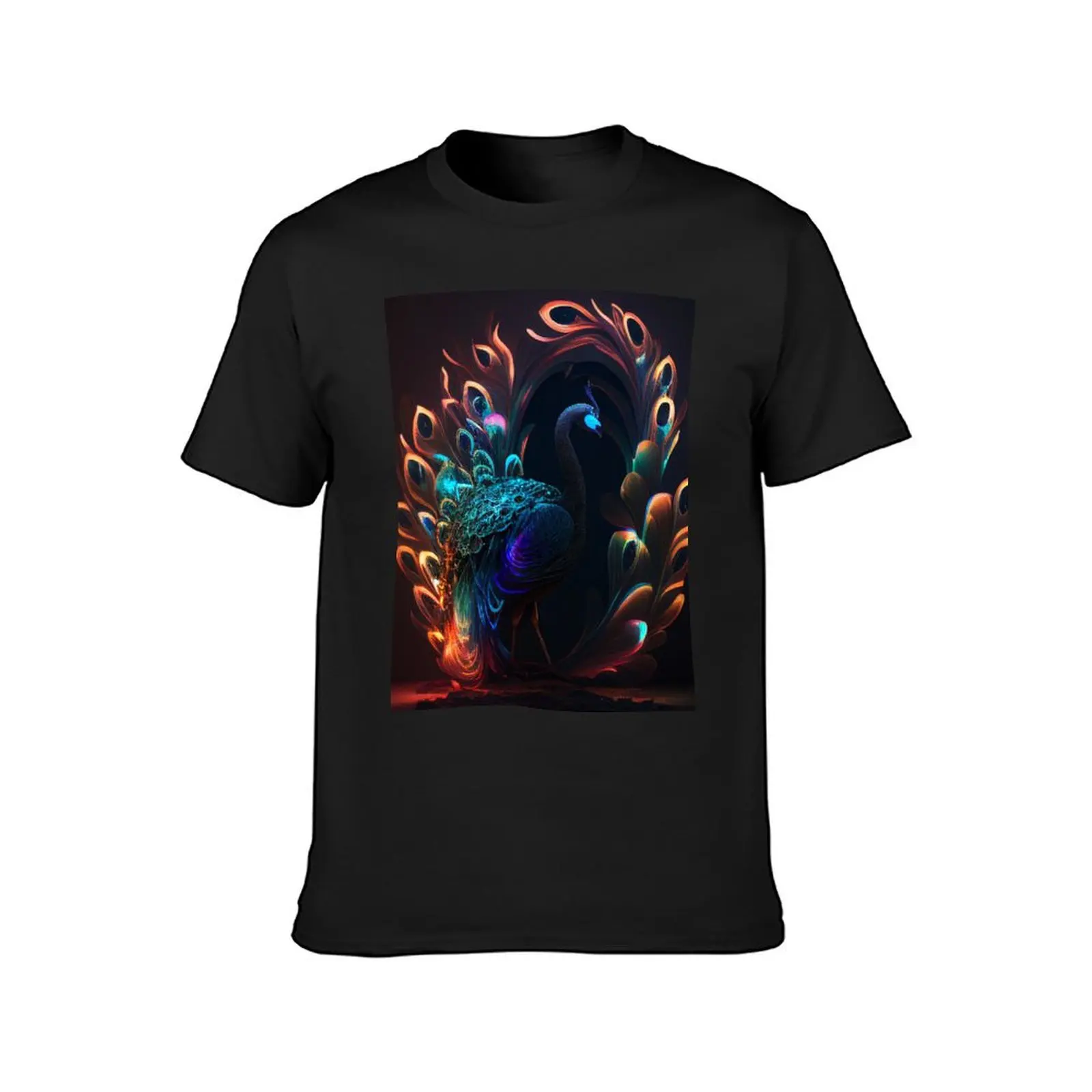 Glowing peacock T-Shirt Blouse tees quick-drying customs design your own men graphic t shirts