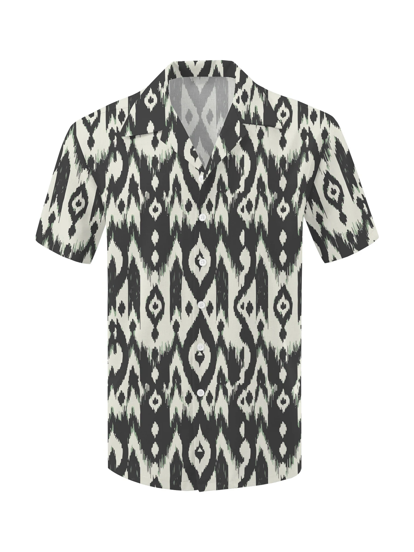 Chemises hawaïennes vintage pour hommes, motif ethnique imprimé, manches courtes, mode Y, vêtements décontractés pour hommes, chemise pour hommes