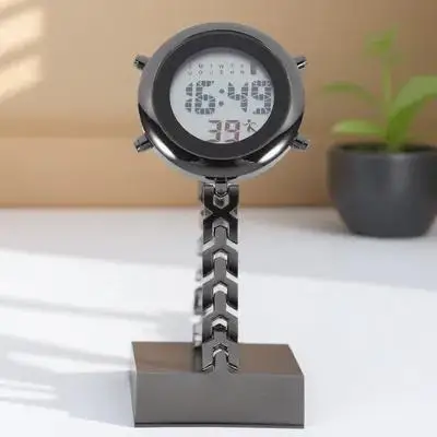 

Электронные цифровые часы для медсестер, суперпрозрачное стекло, прозрачный циферблат, прочные портативные часы на брелоке для ежедневного использования на работе