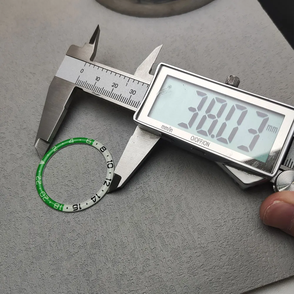 SKX007 الحافة إدراج 38 مللي متر الراتنج الدائري SKX011 الرياضة 5 SKX الحافة المسطحة SRPD رجل ساعة الحالات استبدال أجزاء ، حجم 38 مللي متر x 31.5 مللي متر