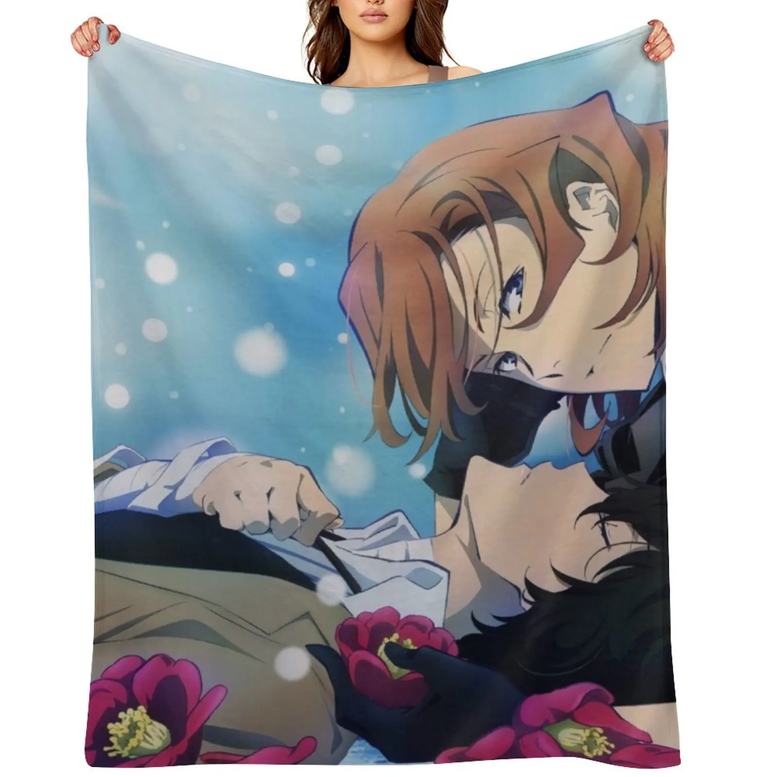 

Soukoku Throw Blanket Flannel Fabric Nap blankets and throws heavy to sleep Blankets