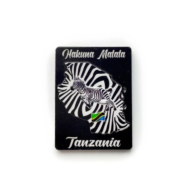 

Tanzania Cultural Tourism Souvenirs Magnetic Refrigerator Stickers Zebra Pattern Decorations