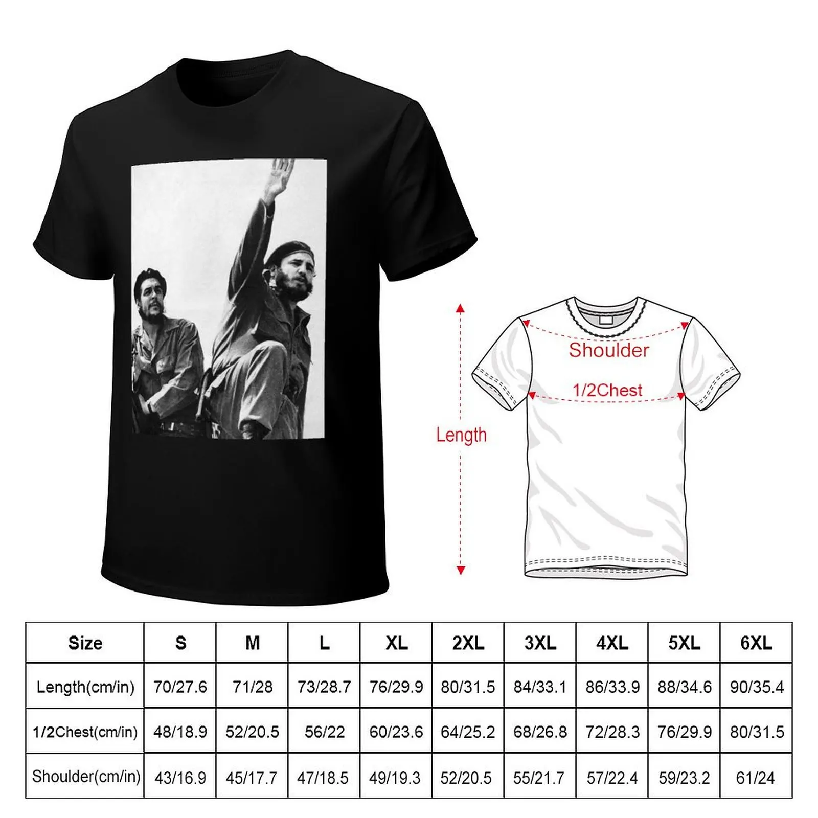 Che and Fidel T-Shirt Casual Graphic Print Tee