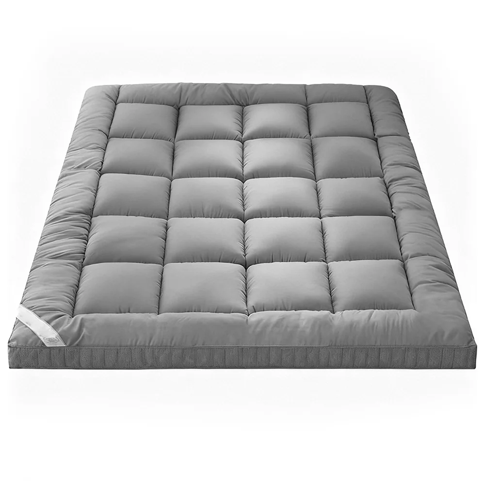 Verdikte matras, zacht kussen van 3D-vezel, matras voor huishoudelijke slaapkamers, antislipmatras met band, meerdere maten optioneel