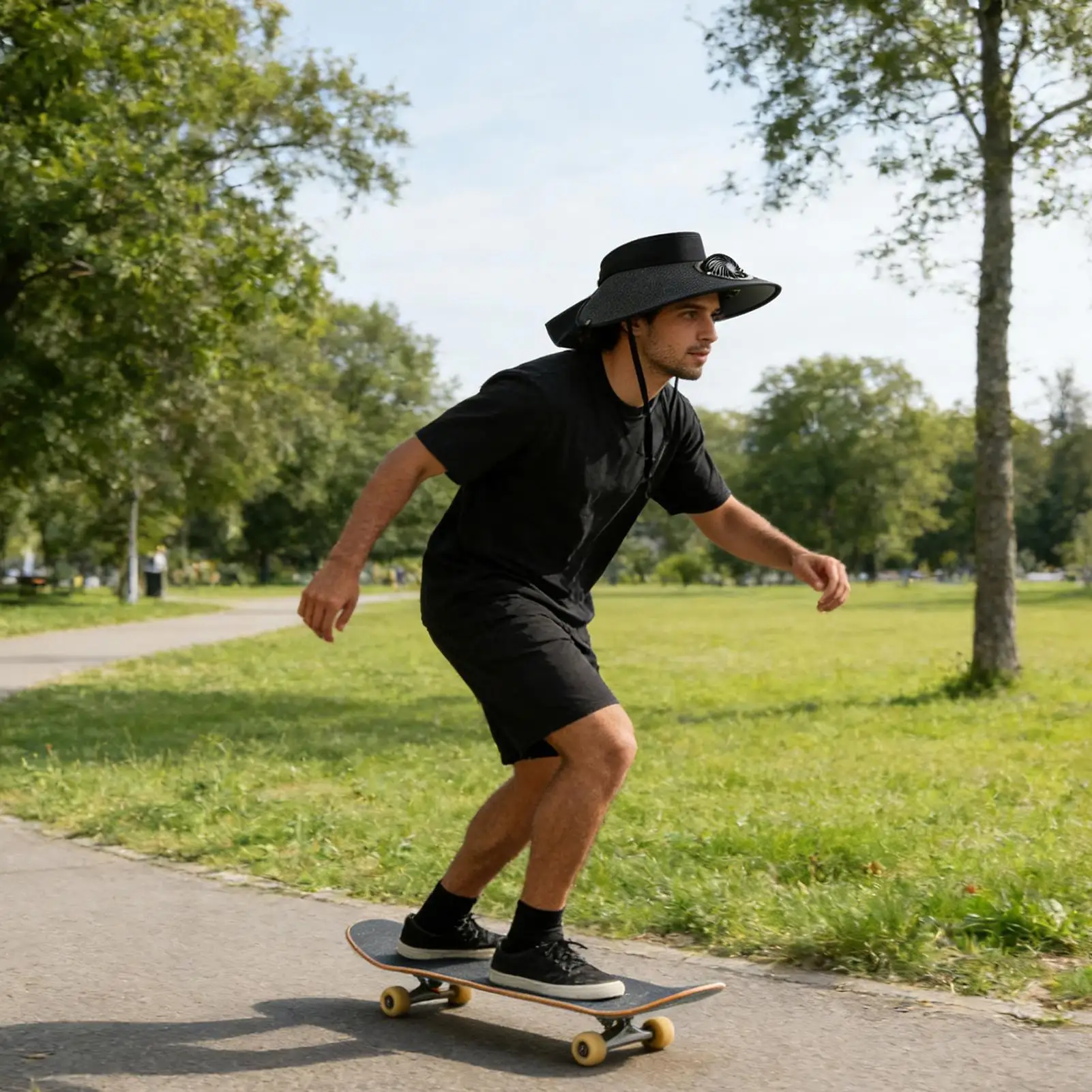 

Шляпа с вентилятором и защитой от УФ-излучения UPF 50, широкополая, на солнечной батарее, для рыбалки, пляжа, кемпинга, пикника, походов, прогулок