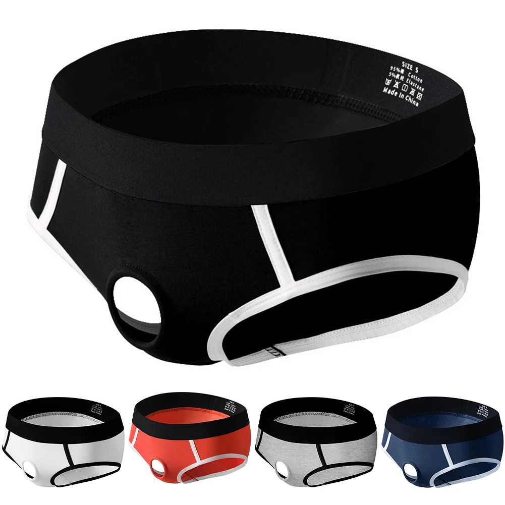 

Cotton Trunks Sexy Briefs Solid Color Panties Stretchable Material Trendy Men Underwear Exotic Design Cotton Panties