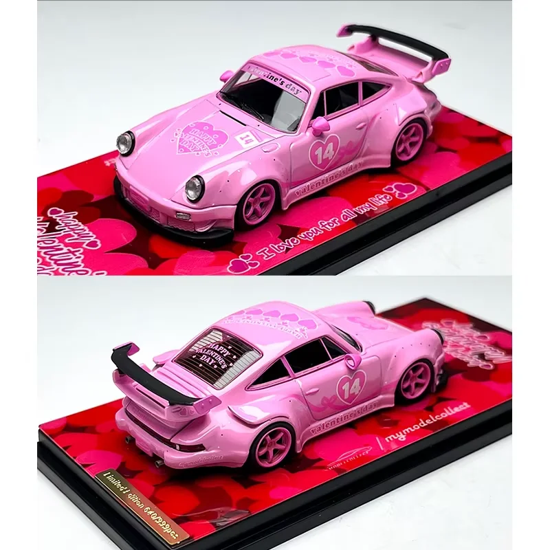 

MC 1:64 Scale Alloy 930 GT RWB Valentine's Day Limited Edition Car Model Collection Decorated Holiday Gifts Toys