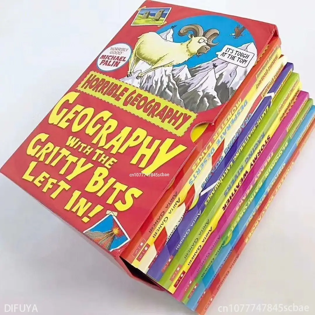 

10 Books/Set Horrible Geography Kids Collection Library Box Set Children's Elementary Educational English Book With Comic DIFUYA